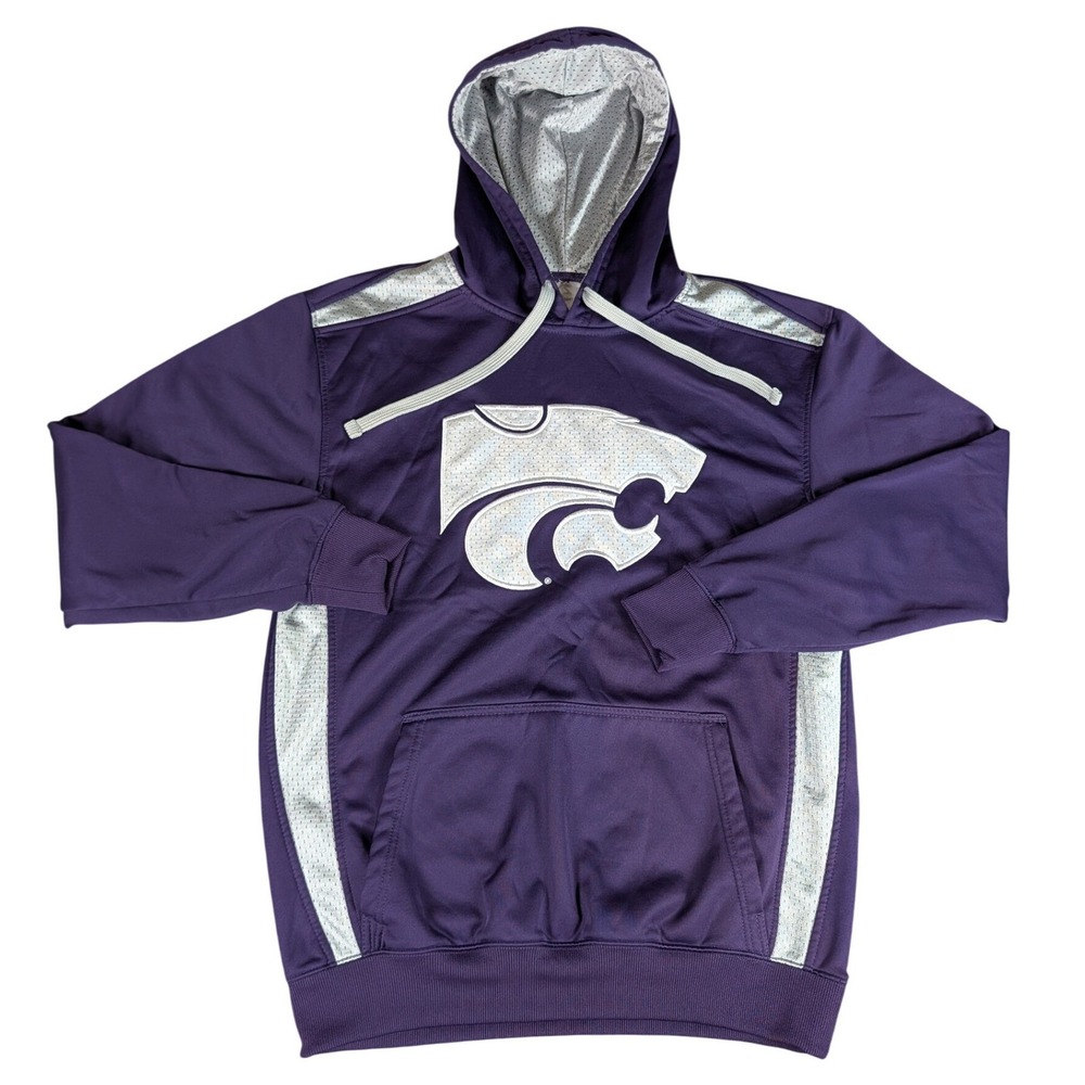 Knights Apparel Kansas State Wildcats Purple Silver Powercat Performance Hoodie